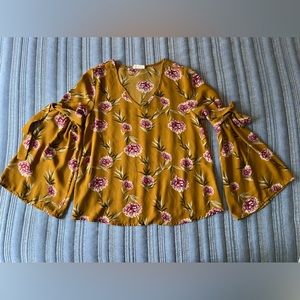 Sienna Sky Blouse/mustard color/size XS